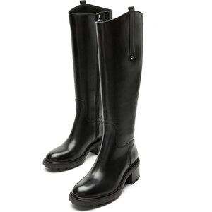 🆕 LA CANADIENNE Atley Knee High Lined Waterproof Leather Boot 8 Black